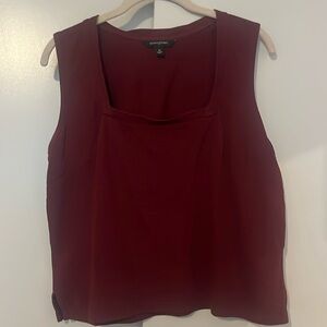 Banana republic maroon square neck tank top